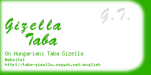 gizella taba business card